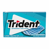 Trident Wintergreen Sugar Free Gum - 14 Stick